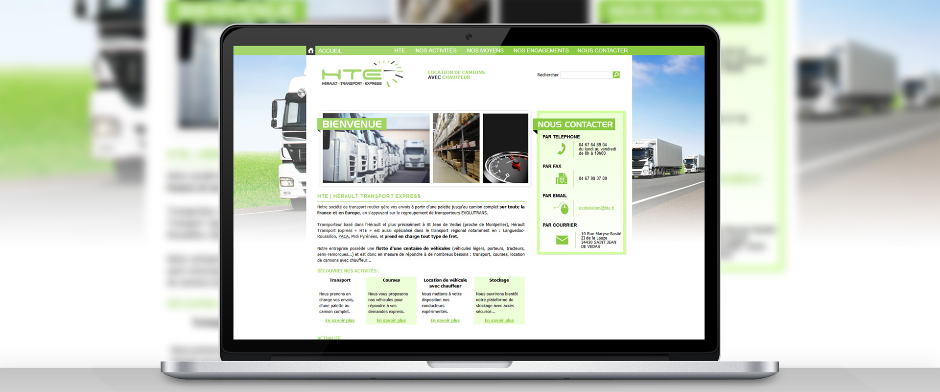 Site web Hérault Transport Express HTE
